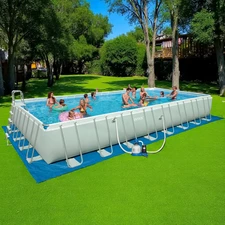 Каркасный бассейн Intex 26372, 975 х 488 х 132 см., с песочным фильтр-насосом